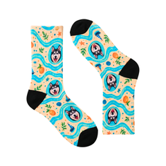 Custom Printed Water Themed Socks